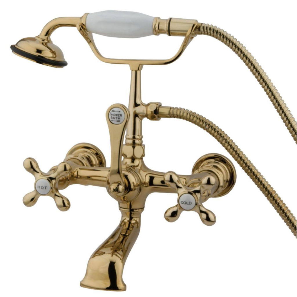 Vintage Wall Mount Clawfoot Tub Filler with Hand Shower G49252