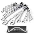 13-Piece Chrome Vanadium Steel Ratcheting Combination Wrench Set D752