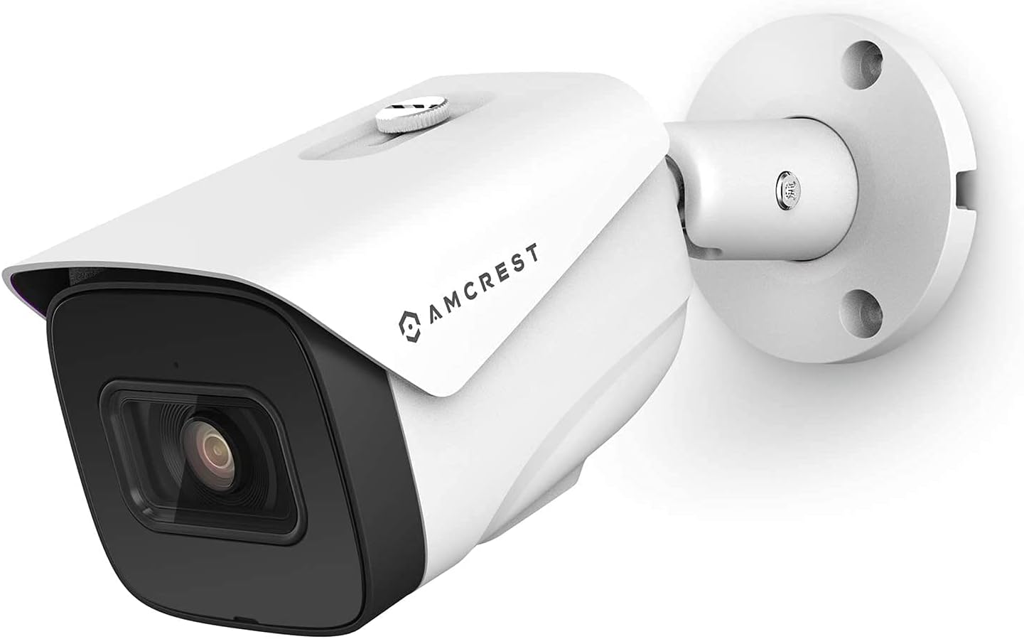 4K AI POE Bullet IP Camera, 98ft Night Vision, 2.8mm Lens, IP67 Weatherproof, White B314624