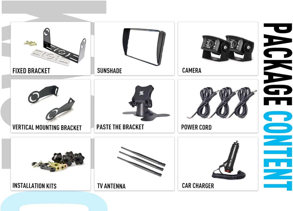 7 Inch Wireless Backup Camera System Kit with IR Night Vision E969906