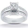 14K White Gold Diamond Wedding Engagement Ring K625876