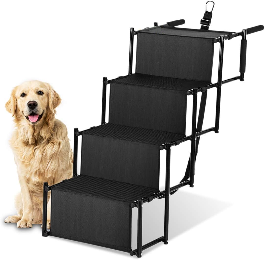 Foldable Step Stairs with Metal Frame Y55577