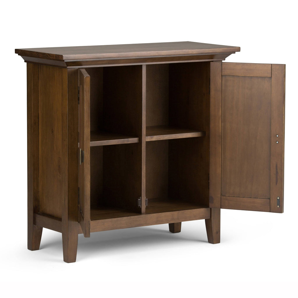 Solid Wood Low Storage Cabinet Light Golden Brown J774313