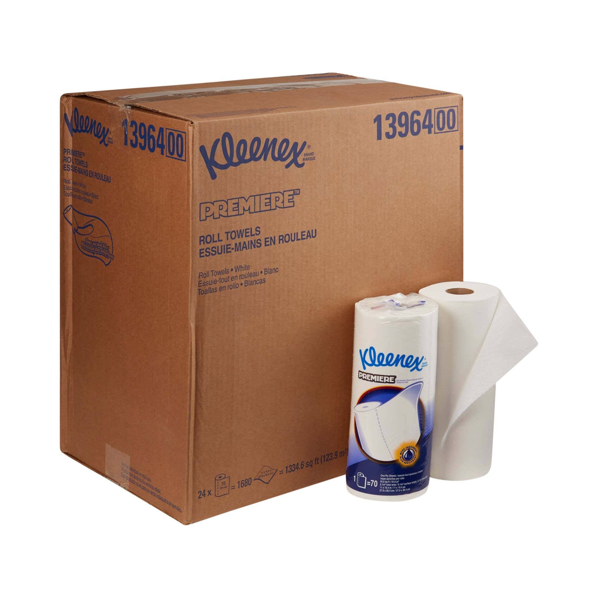 White 70/Roll 24 Rolls/Carton Kitchen Roll Towels J7864