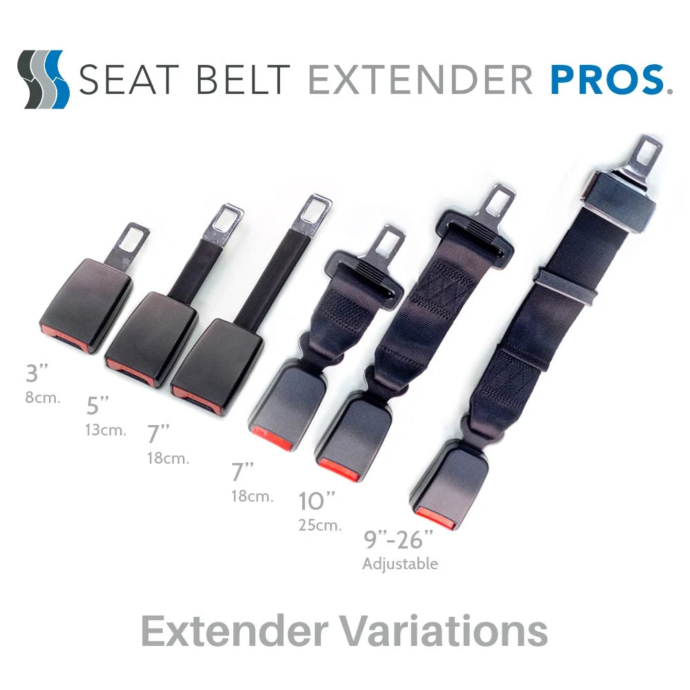 Black 7 Inch Seat Belt Extender Q66387