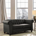 Grey Tufted Chesterfield Loveseat C4512