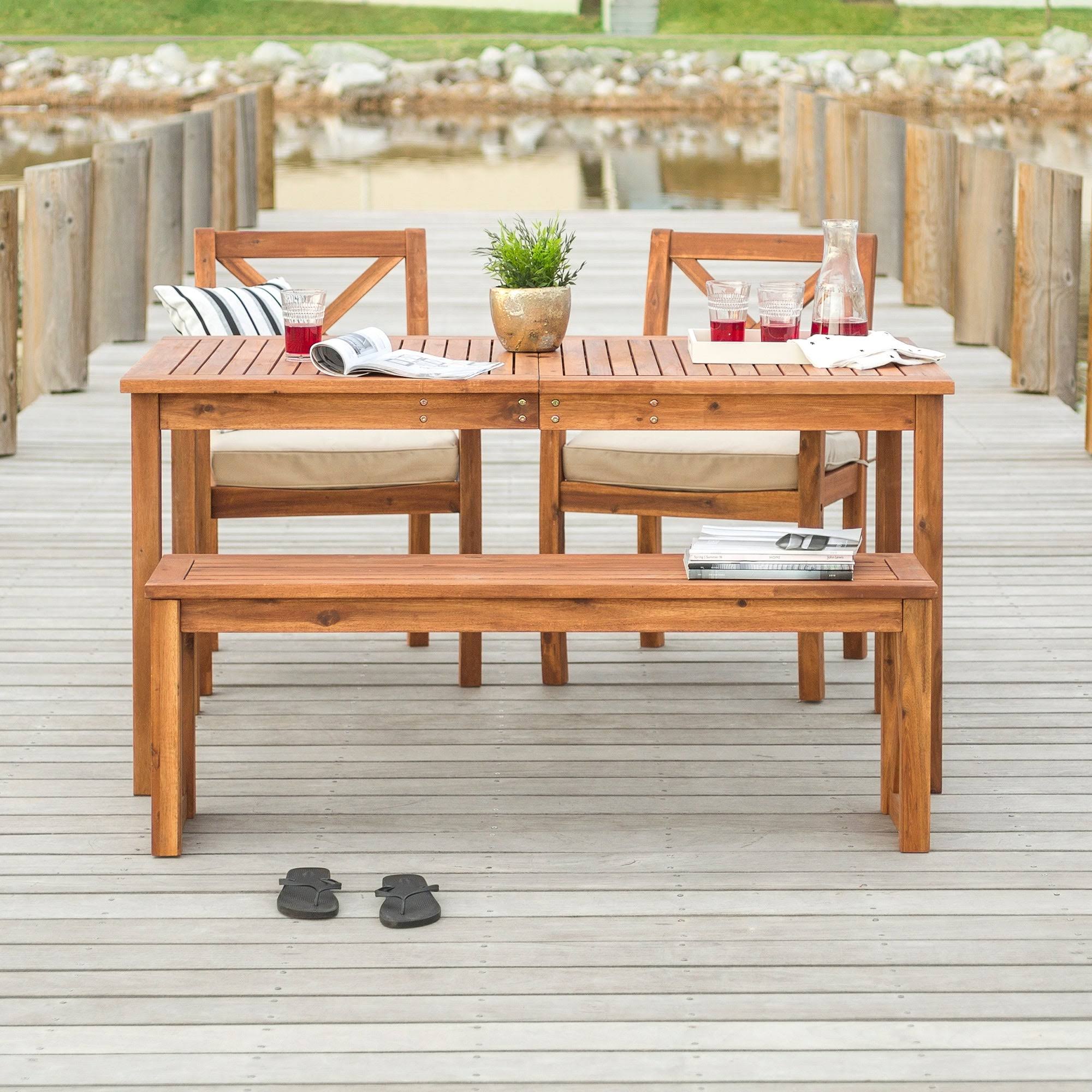 4-Piece Acacia Outdoor Dining Set U448