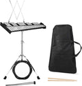 Glockenspiel Bell Kit 30 Notes with Frame, Music Stand, Practice Pad, Bell Mallets, Wooden Drumsticks, Carrying Bag H976468