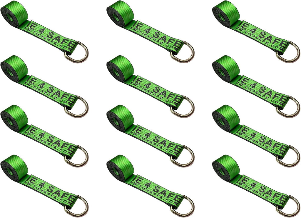 2” x 10’ D-Ring Lasso Strap (Blue, 6 - Pack) E908