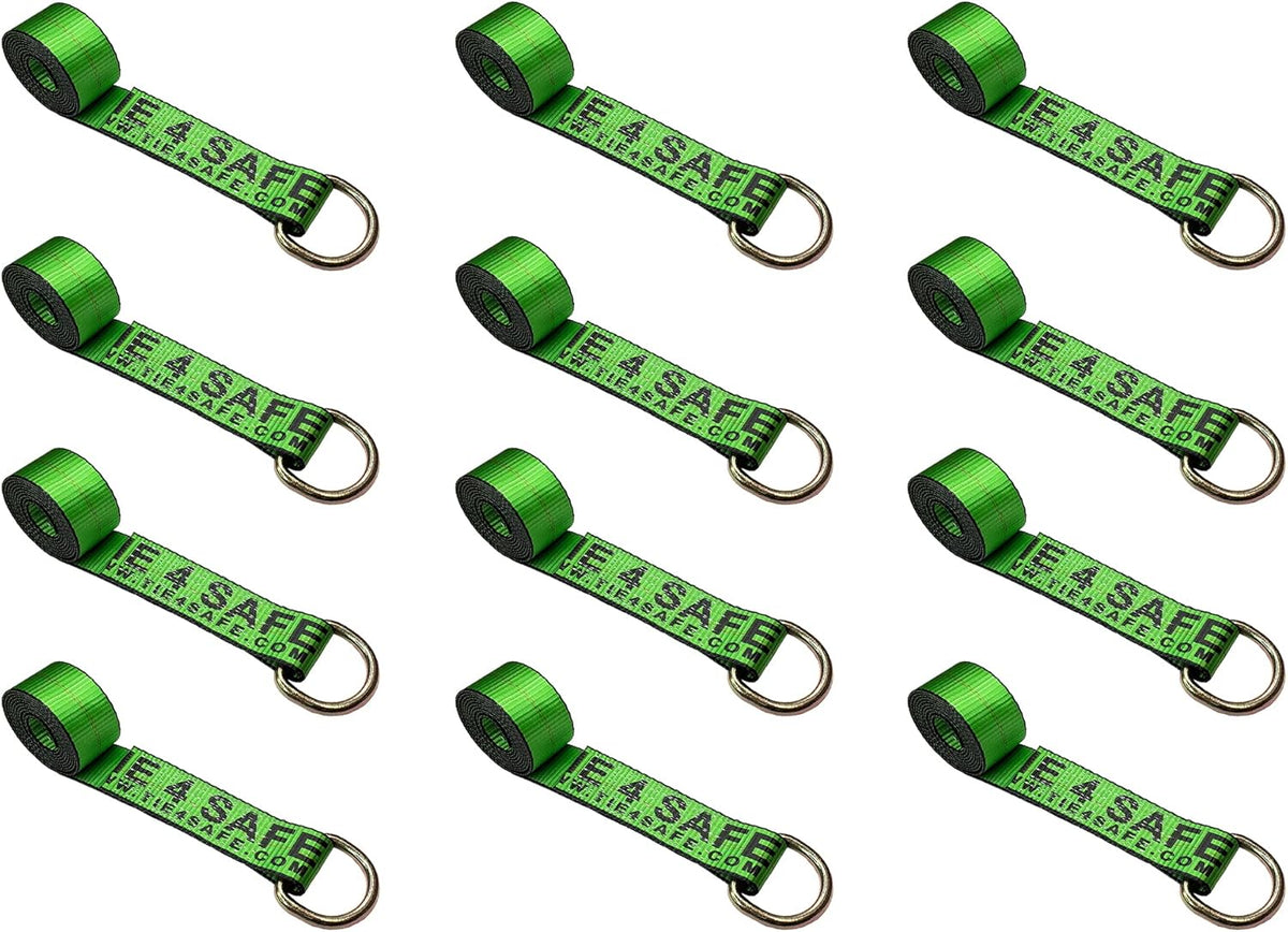 2” x 10’ D-Ring Lasso Strap (Blue, 6 - Pack) E908