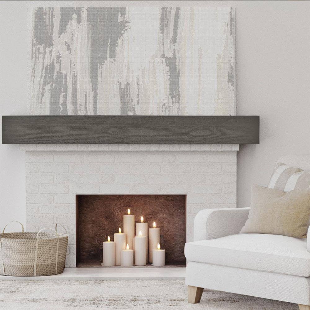Rough Sawn Faux Wood Fireplace Mantel D2319