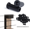40Pack Black Cable Railing Kit POM Protector Sleeves Grommet for 1/8" Wire Rope Wood Posts Deck Stair Railing X624