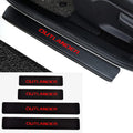 Carbon Fiber Leather Door Sill Scuff Plate Stickers Q57098