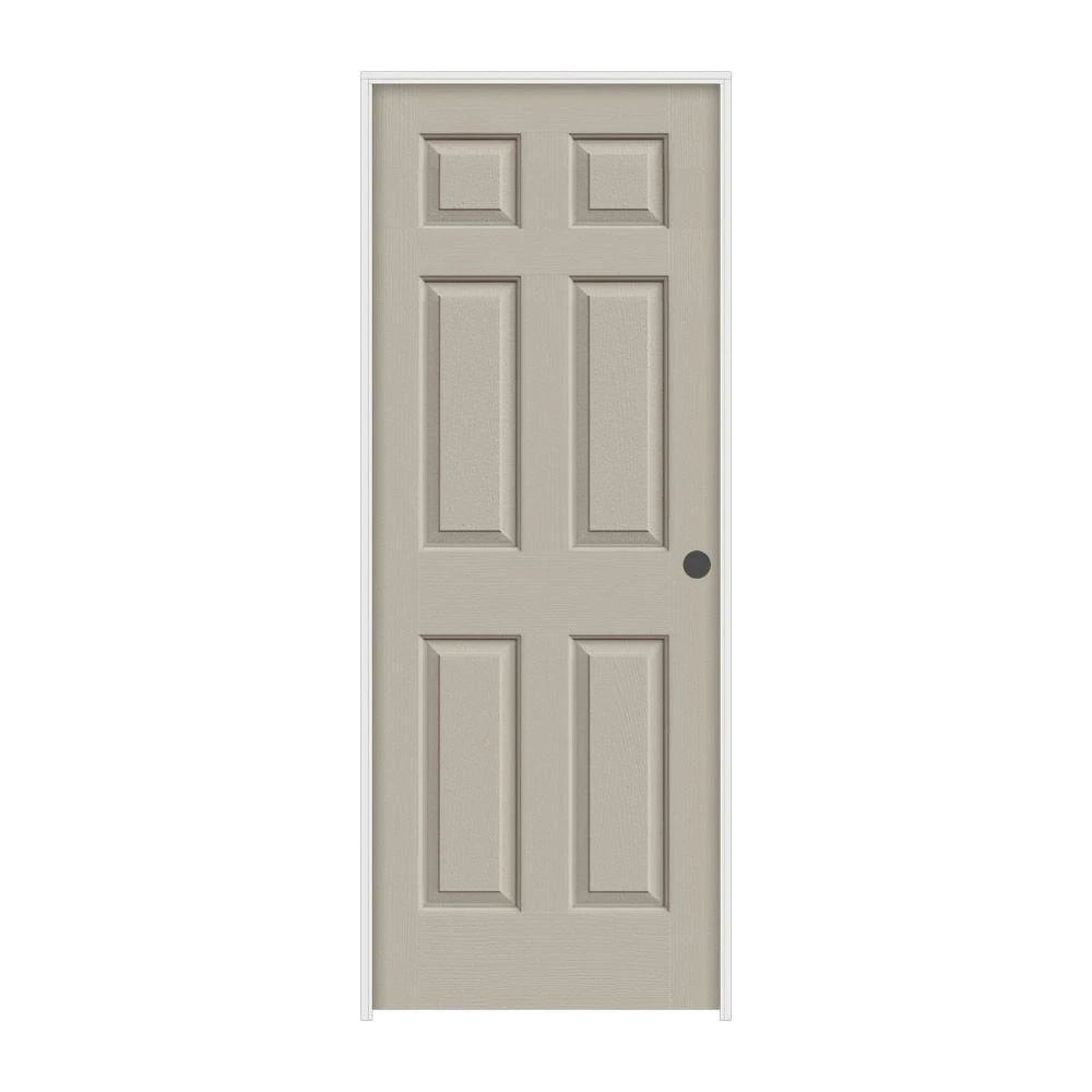 Desert Sand Painted Left-Hand Textured Molded Composite MDF Single Prehung Interior Door U4109