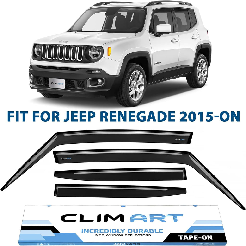 4 pcs Dark Smoke Rain Guards for Jeep Renegade 2015-2022 M846581