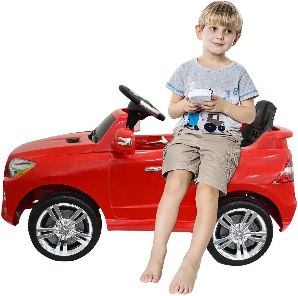 White 6V Electric Kids Ride On Car with Remote Control Y210125