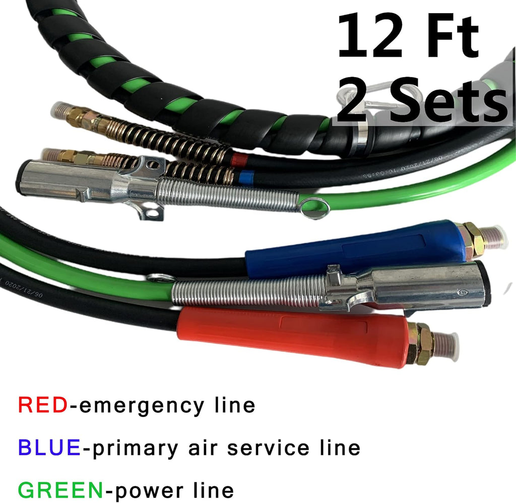 3 in 1 Semi Truck Air Hose Trailer Electrical Cable Assembly ABS Wire Rubber Air Line Tractor Parts C744