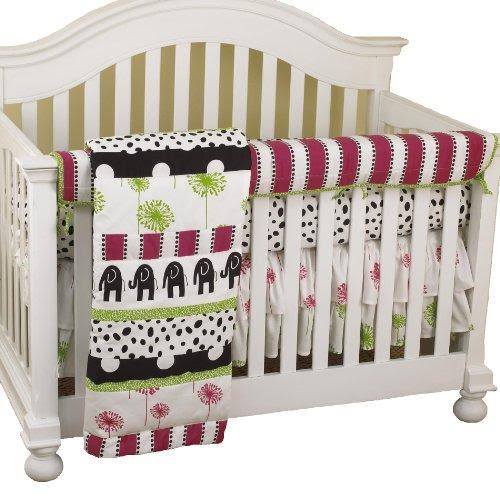 Houndstooth Front Crib Rail Cover Up Set C52229