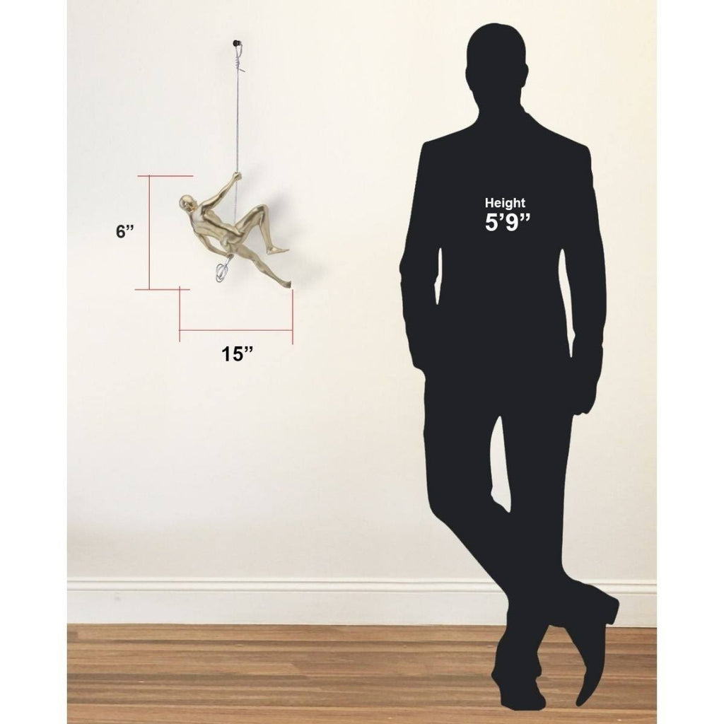 Metallic Red Climbing Woman Wall Decor P93161