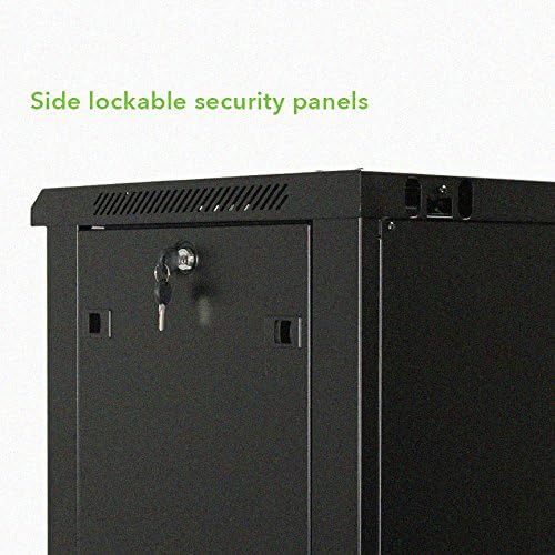 9U Wall-Mount Network Cabinet Enclosure with Glass Front Door H941