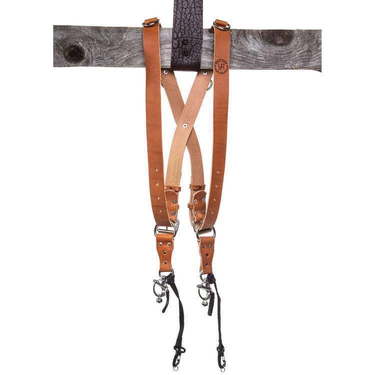 Tan Medium Leather Two-Camera Harness Q705258