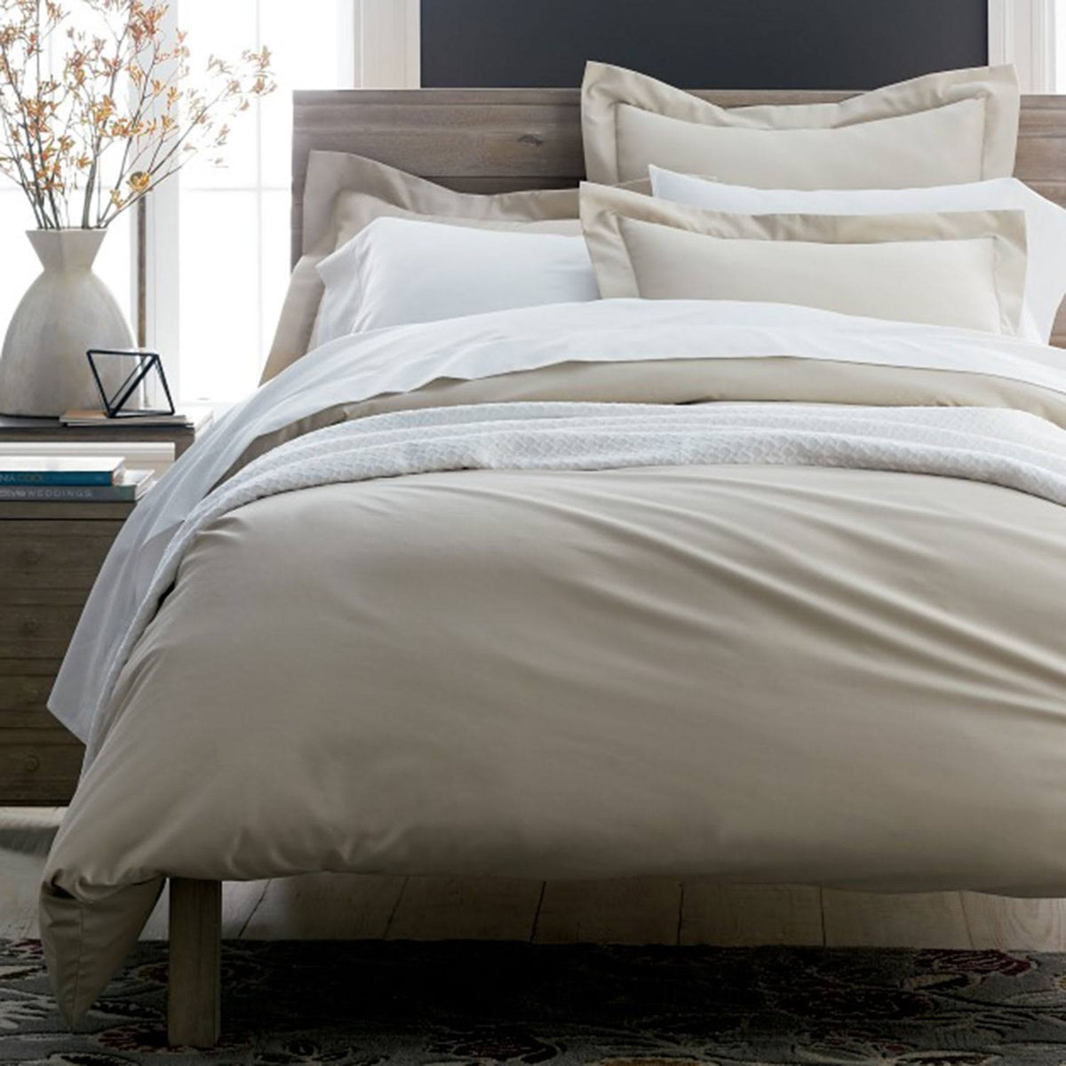 Green Supima Cotton Sateen King Duvet Cover Z758486