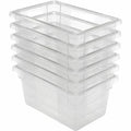 Clear 5 Gallon Plastic Box, Lot of 6 Z91319