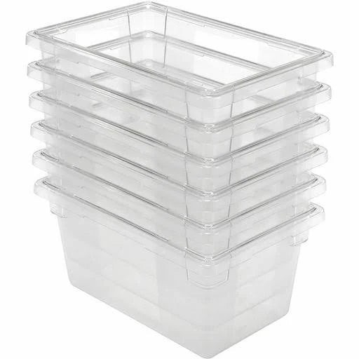 Clear 5 Gallon Plastic Box, Lot of 6 Z91319