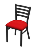 Black Wrinkle Finish Chair with Canter Red Seat D882