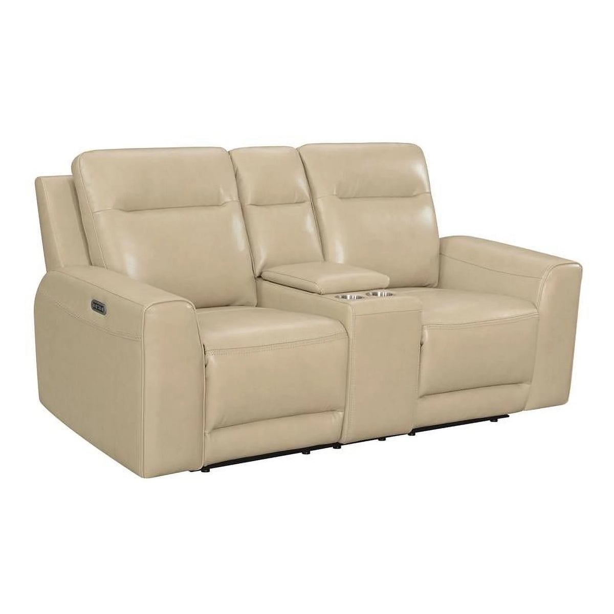 Beige Leather Power Reclining 3-Piece Set N9874