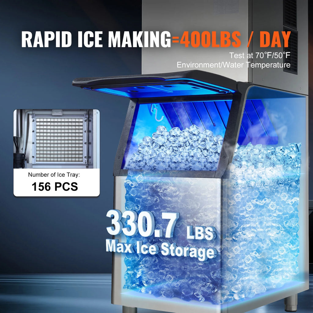 Commercial Ice Maker with 30.7 lb Storage Container X80711