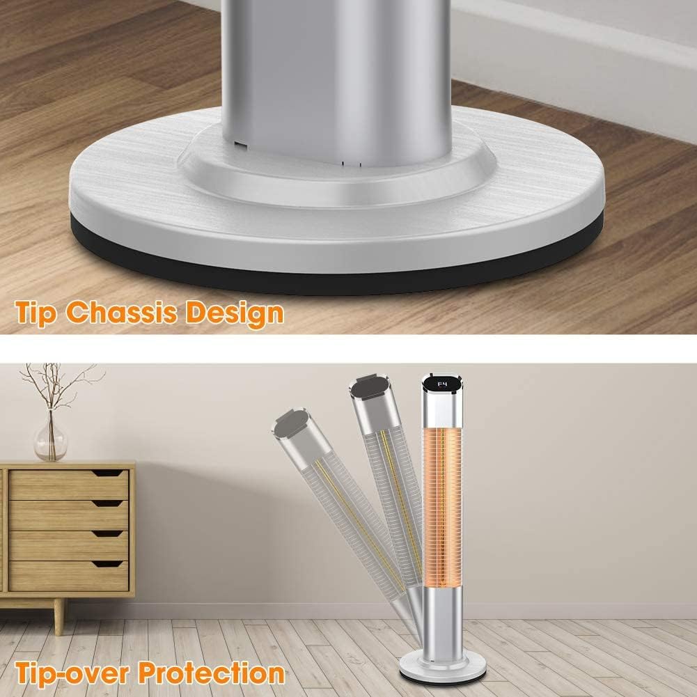 Electric Infrared Standing Patio Heater with Remote Control C265495