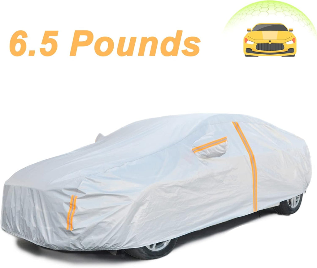 6 Layers Waterproof Cotton Car Cover with Zipper A287461