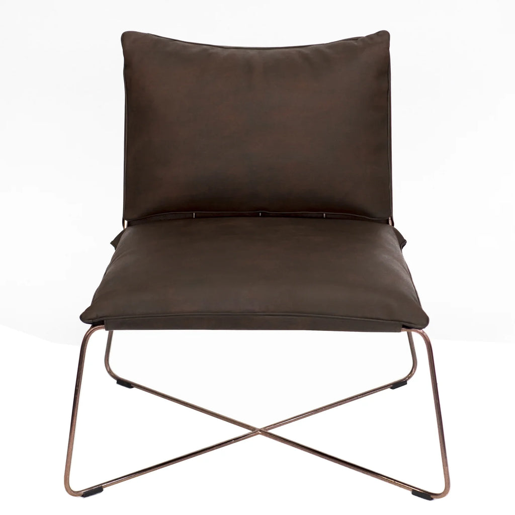 Dark Brown Leather Lounge Chair C2772