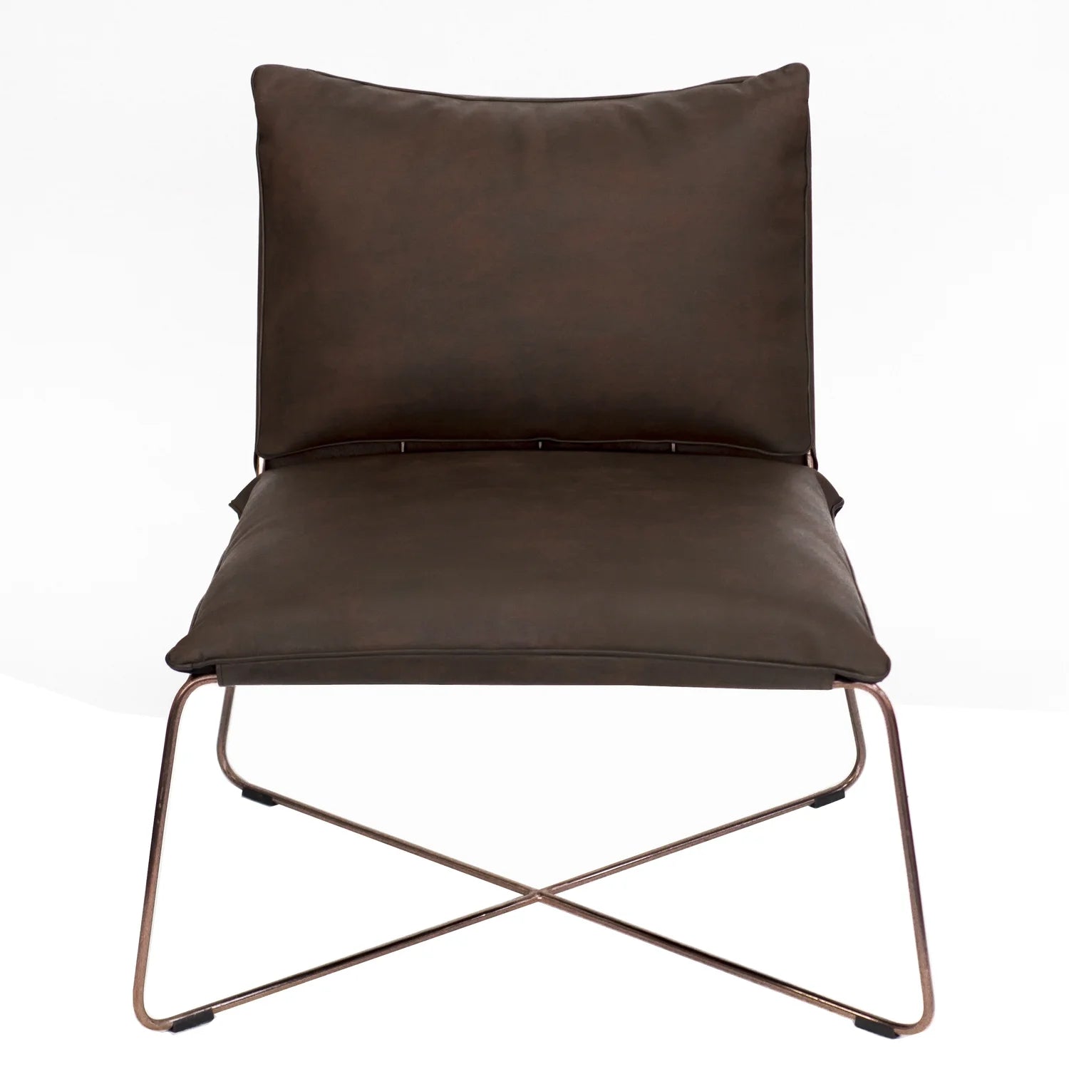 Dark Brown Leather Lounge Chair C2772