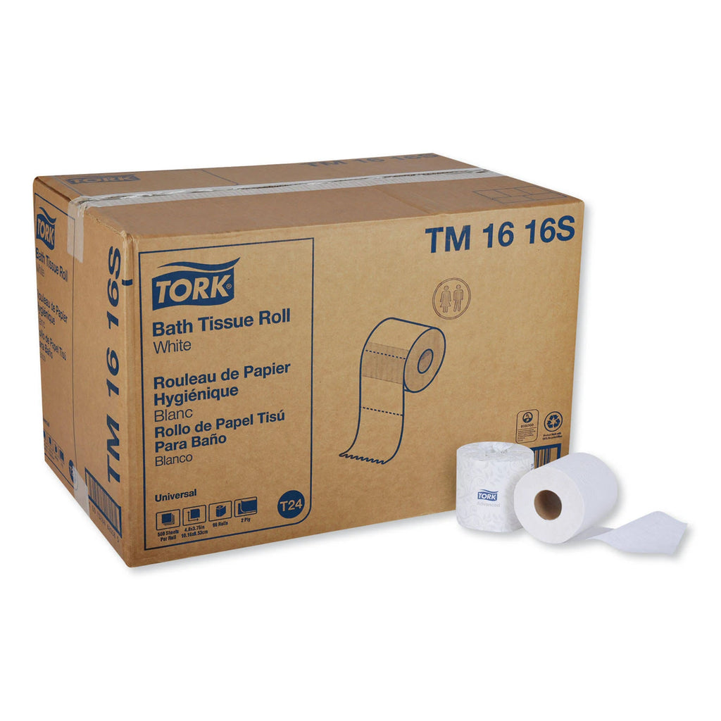 2-Ply White Bath Tissue 500 Sheets/Roll 96/Carton W986