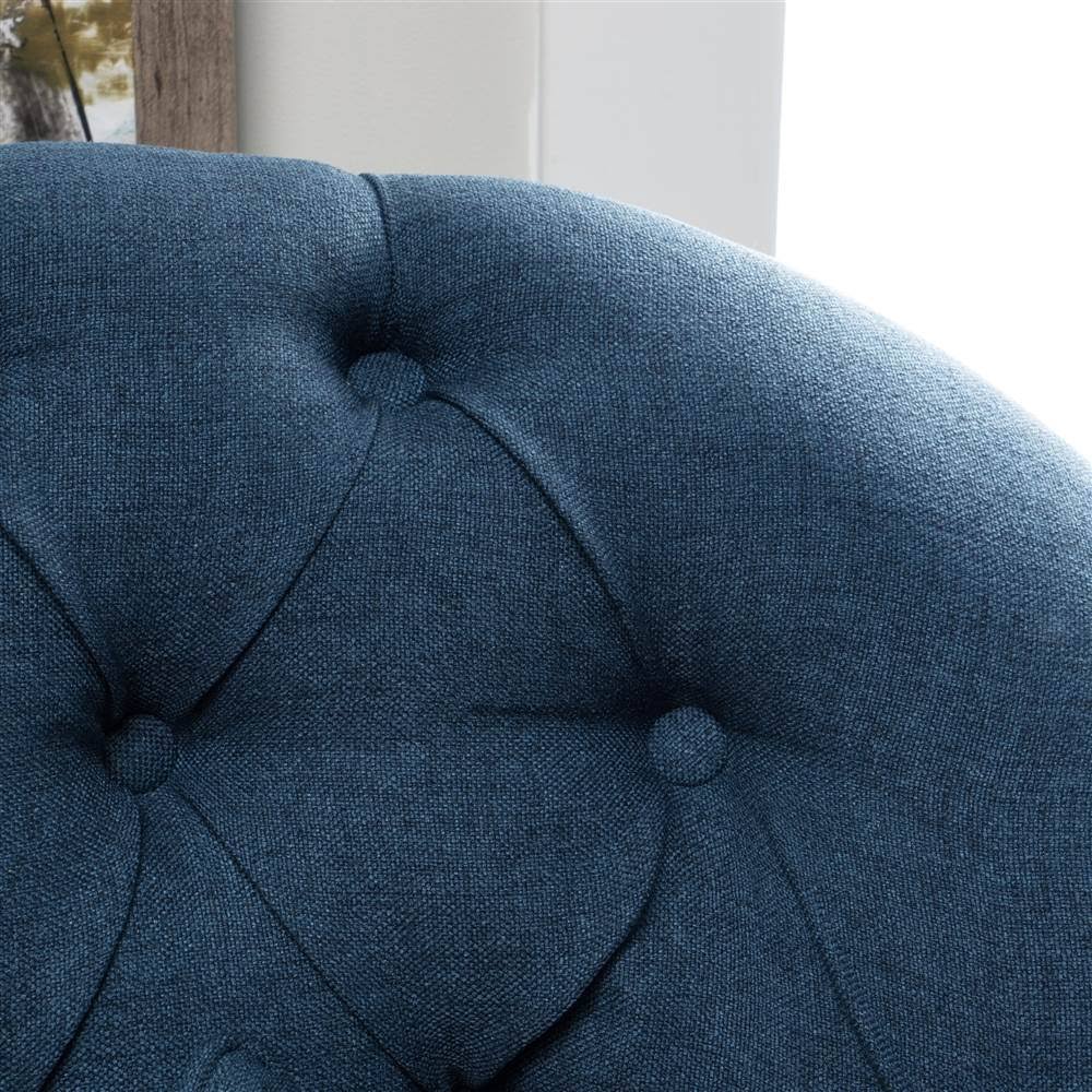 Tufted Club Chair in Dark Blue B7452