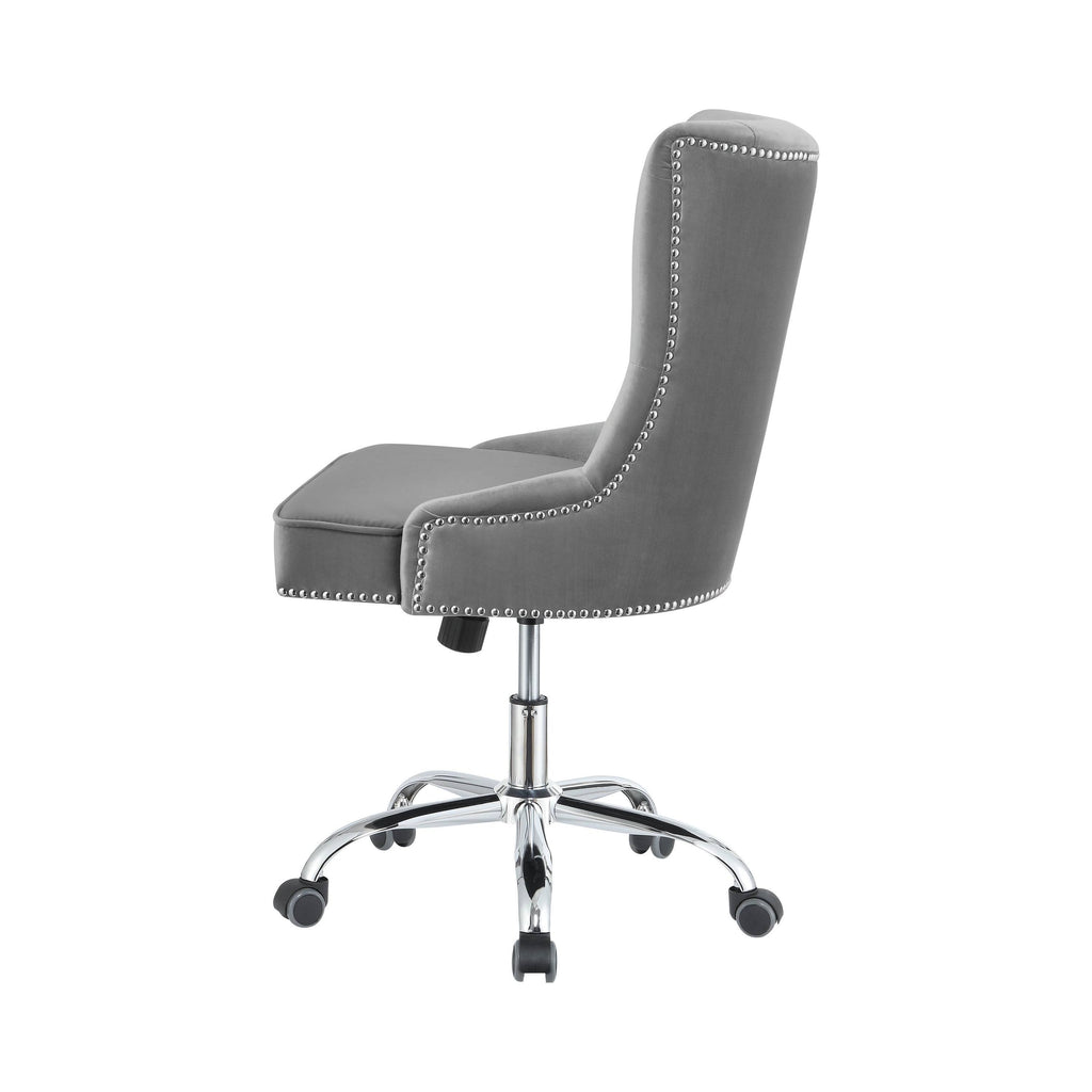 Gray and Silver Office Chair with Casters B2835