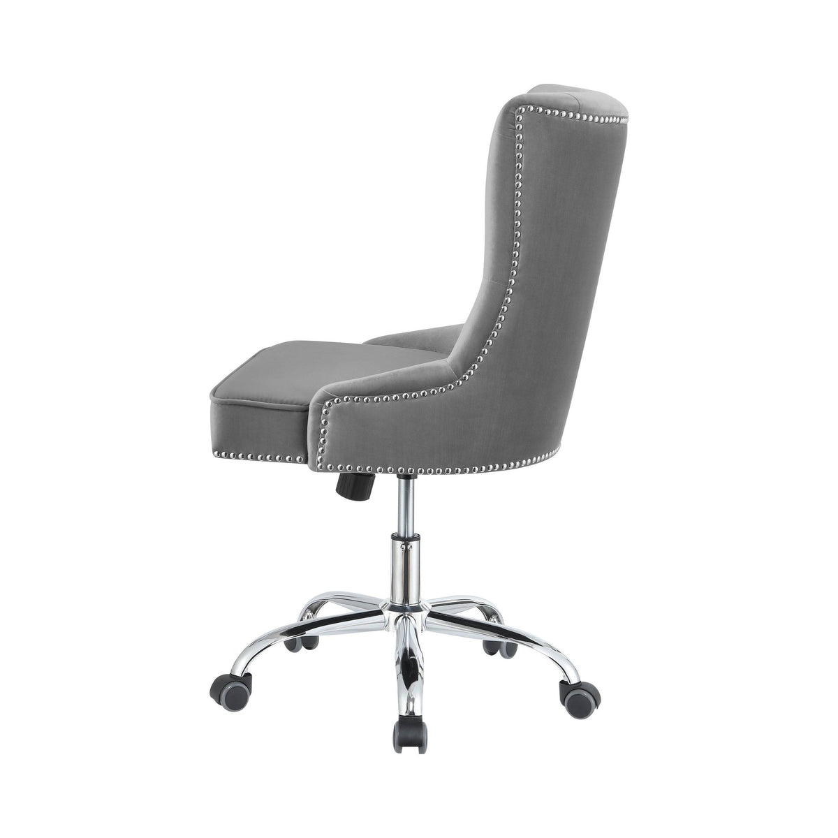 Gray and Silver Office Chair with Casters B2835