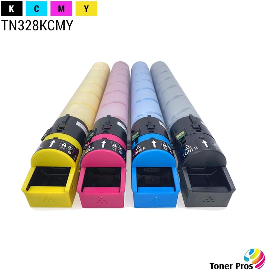 TN-328 Toner Cartridge 4 Color Pack for Konica Minolta Bizhub C250i C300i C360i Printer S682928