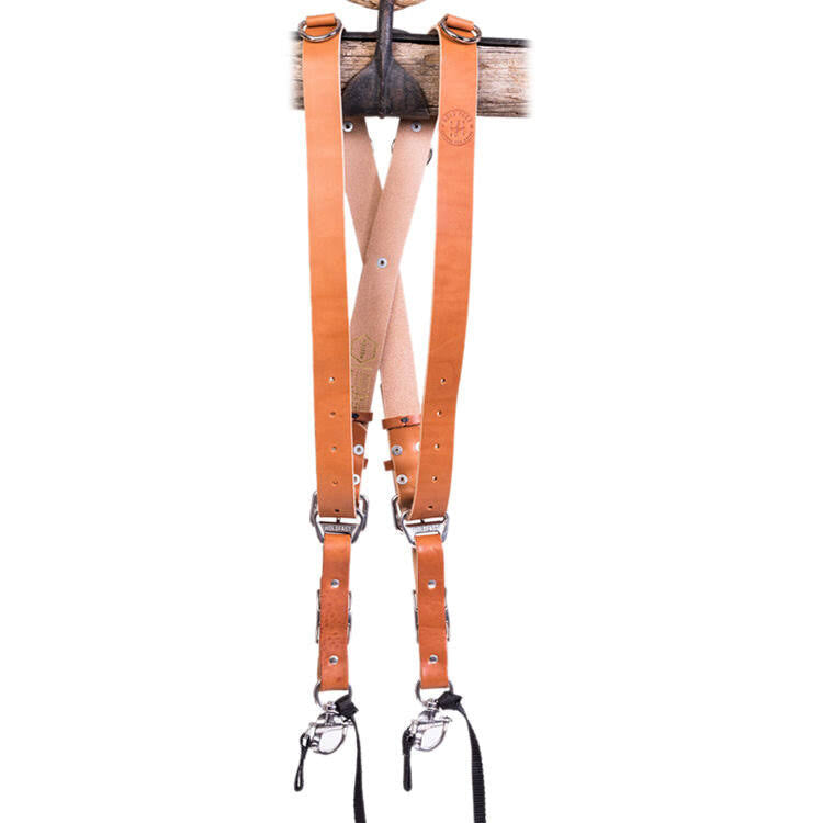 Tan Medium Leather Two-Camera Harness Q705258