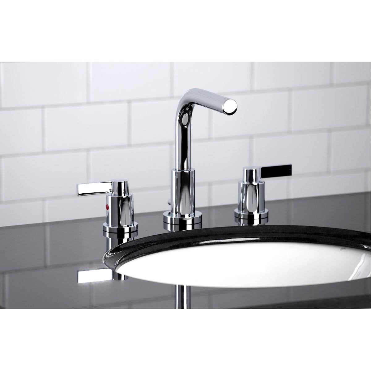 8x22 Widespread Bathroom Faucet, Brushed Brass X97933