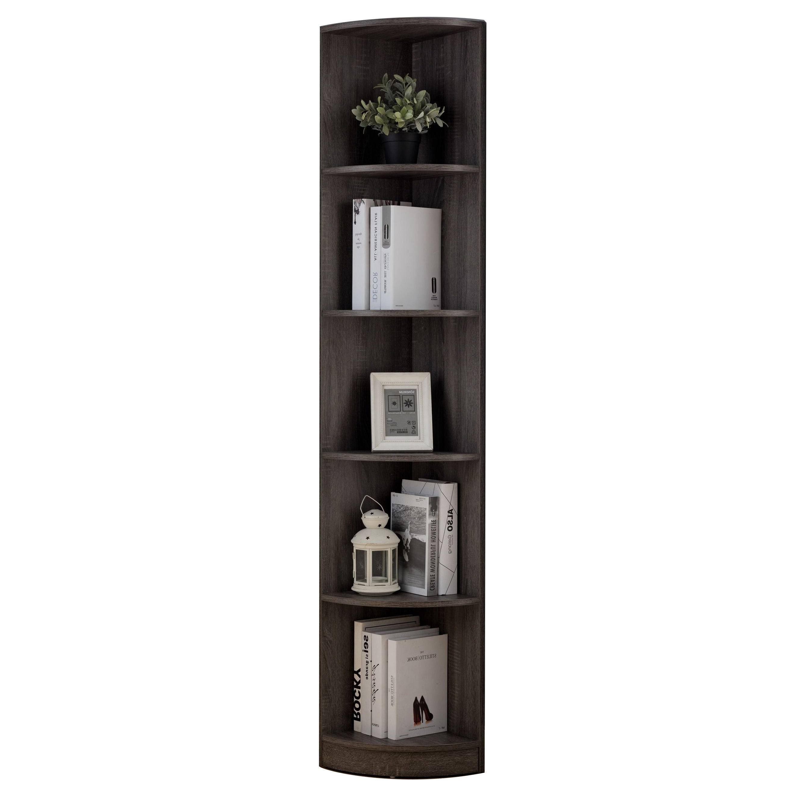 Blue 5 Tier Corner Bookcase Q21340