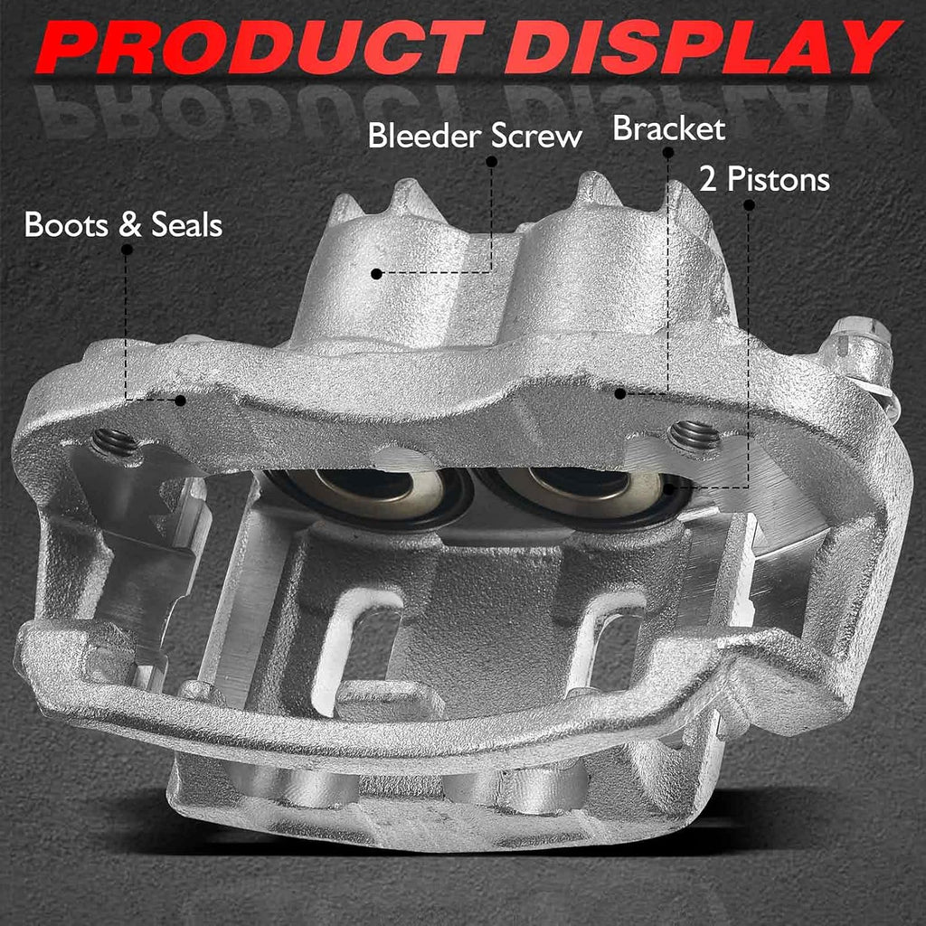 Set of 2 Rear Brake Caliper Assembly for Ford F-250 F-350 Super Duty 2000-2004 Excursion 2000-2005 S7650