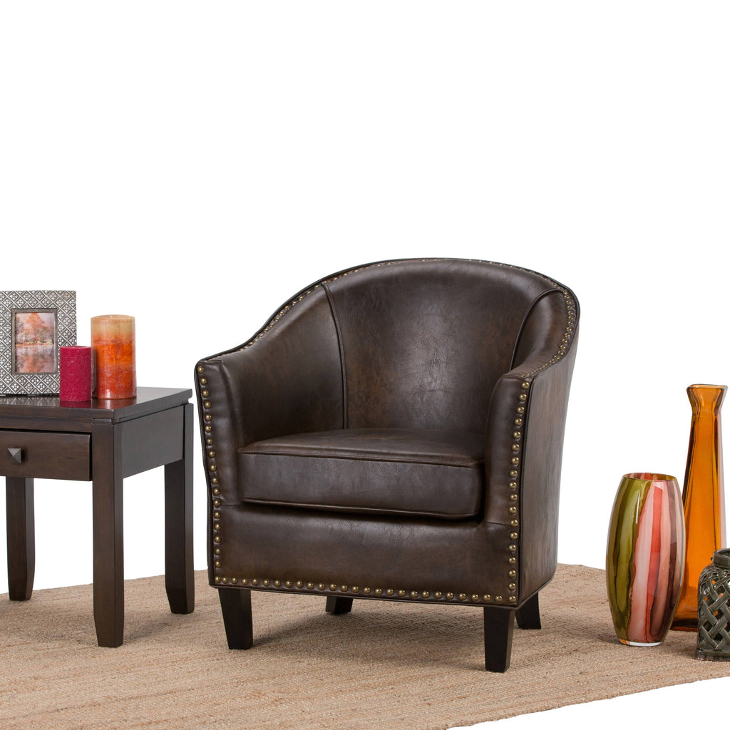 Bonded Leather Tub Chair L29802