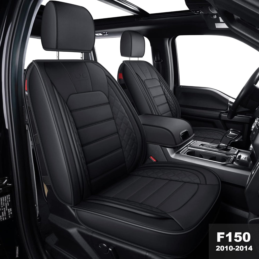 Black Waterproof Faux Leather Seat Covers O112677