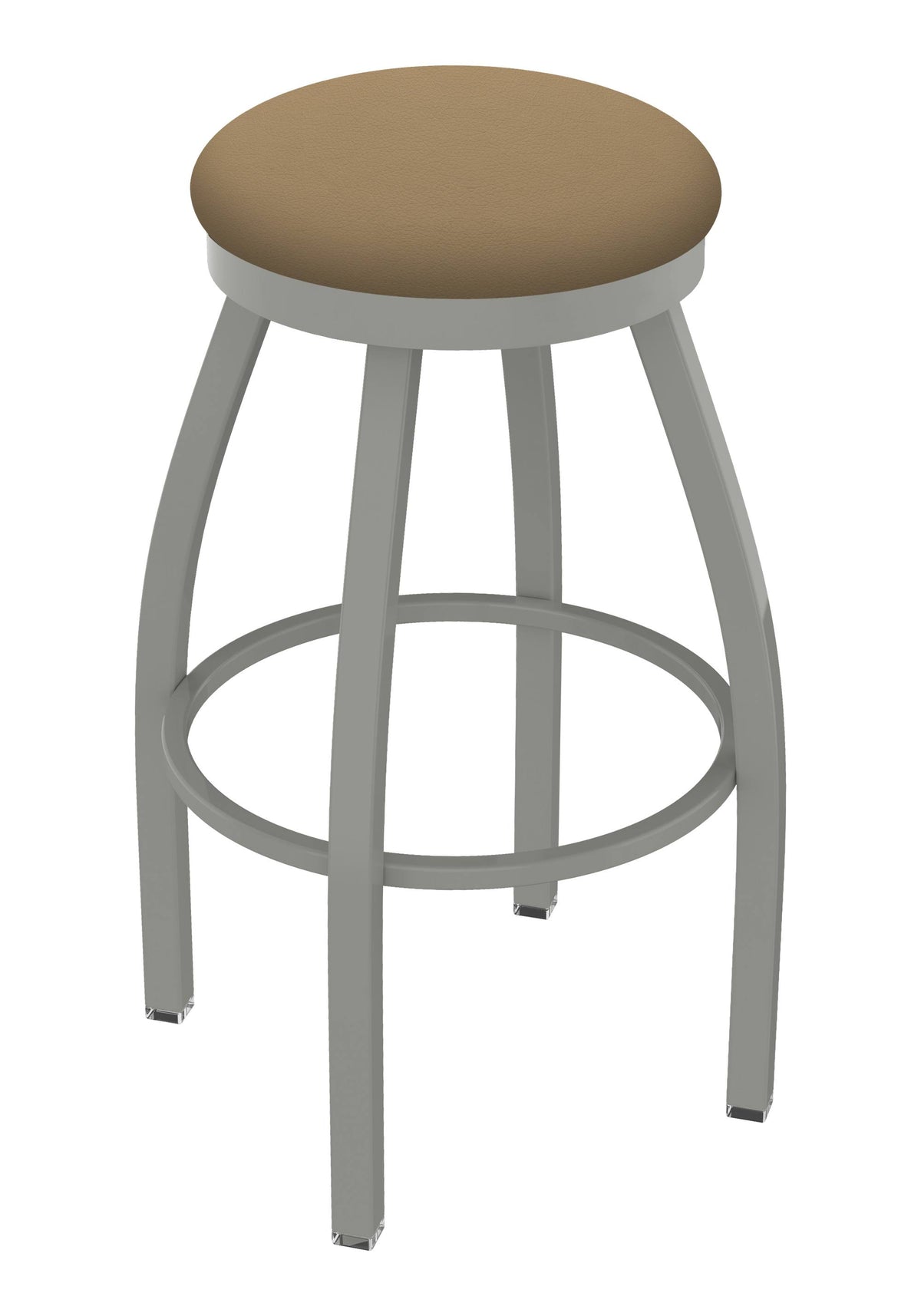 30x22 Swivel Bar Stool with Anodized Nickel Finish V329455