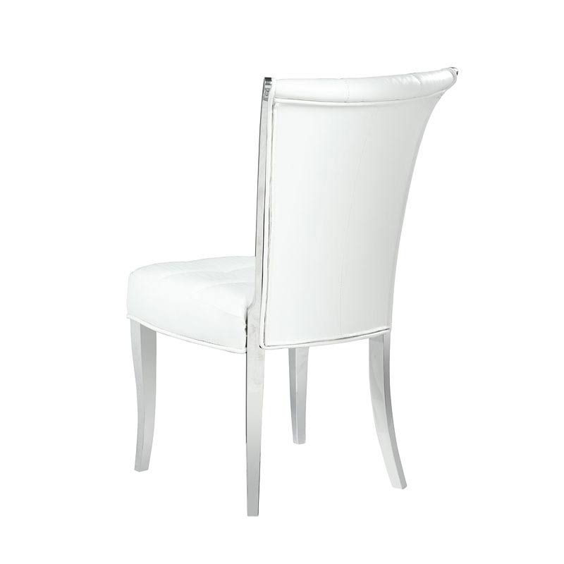 White Tufted Side Chair, Set of 2 E9803