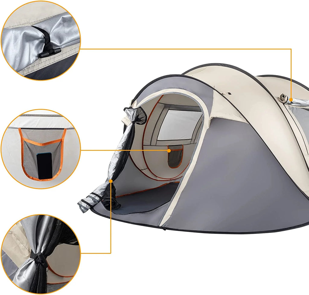Pop Up Camping Tent, Waterproof Automatic Setup, 110inx79inx48in Z898