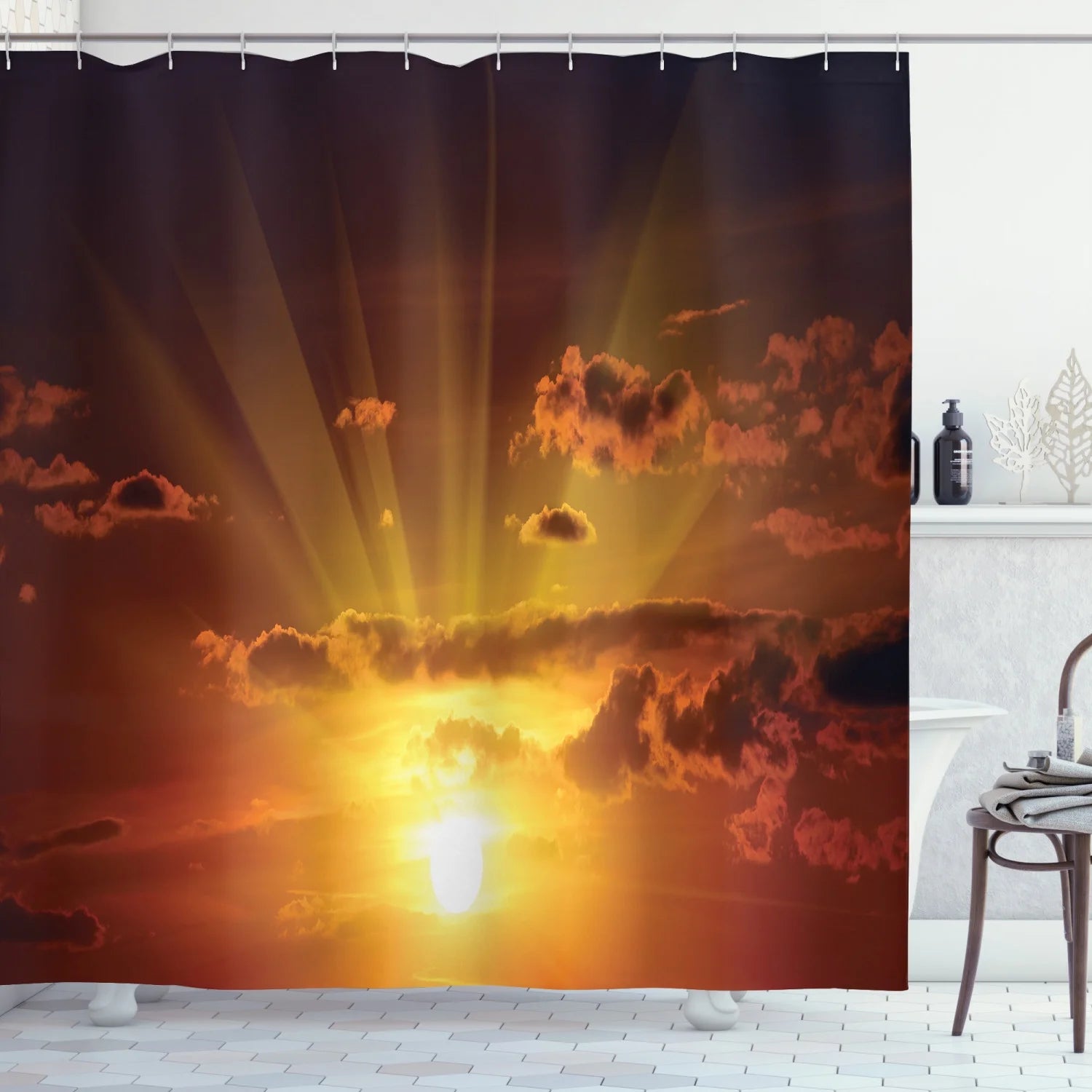 Pale Blue Coral Black 40W X 60L Inches Tapestry H998
